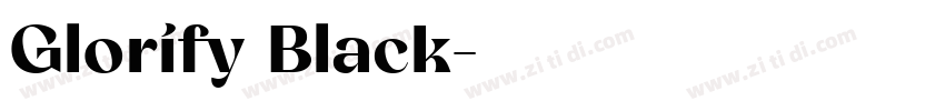 Glorify Black字体转换